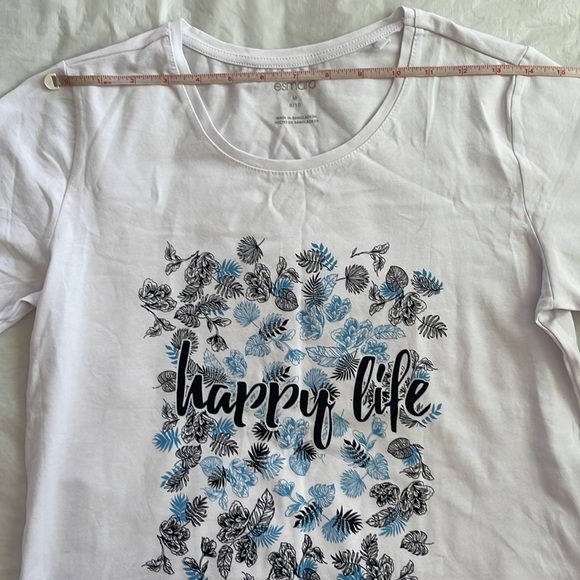 ESMARA T-Shirt with Short Sleeves in White Size Medium/8/10 NWOT 2/20$ - Picture 5 of 12